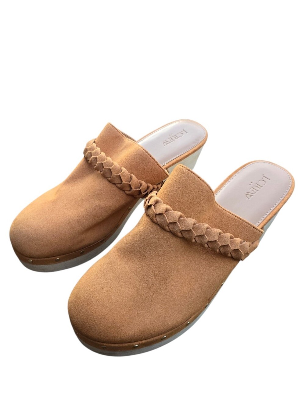 New J.Crew Sueded Platform Clog Braided Strap - Picture 10 of 13